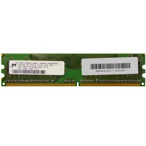 Micron 1GB PC2-6400 DDR2-800MHz non-ECC Unbuffered CL6 240-Pin DIMM Single Rank Memory Module