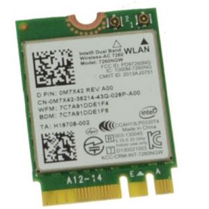 Intel Wireless 7260 WLAN WiFi 802.11 ac Bluetooth 4.0 Dual Band Card - M7X42