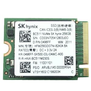 SK Hynix 256GB NVMe SSD M.2 2230 - 0496FF / HFM256GDGTNI