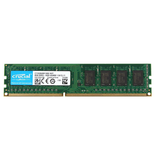 Crucial 8GB DDR3L-1600 UDIMM-CT102464BD160B - AnyITparts