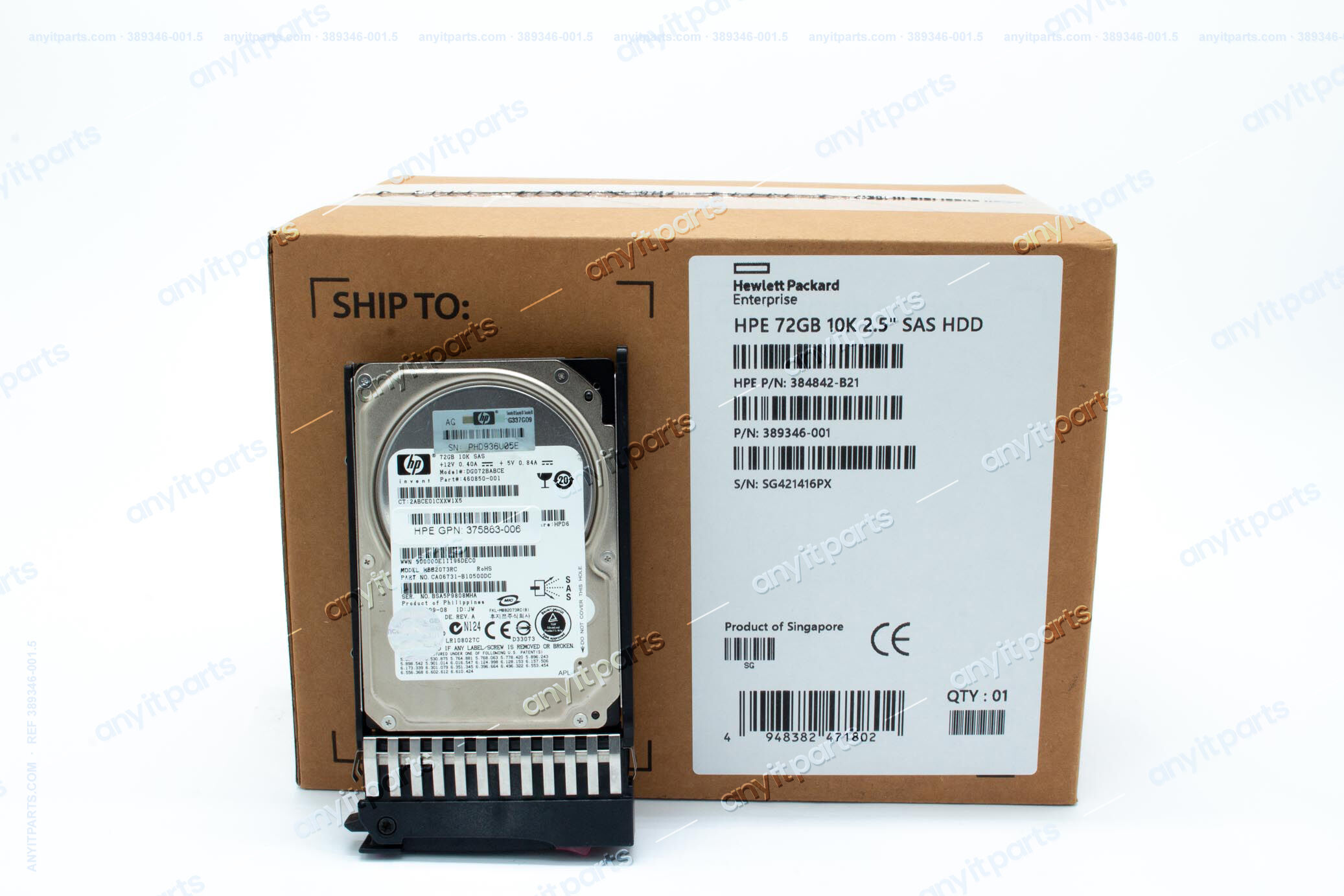 HP HDD 72GB 10K SAS 389346-001