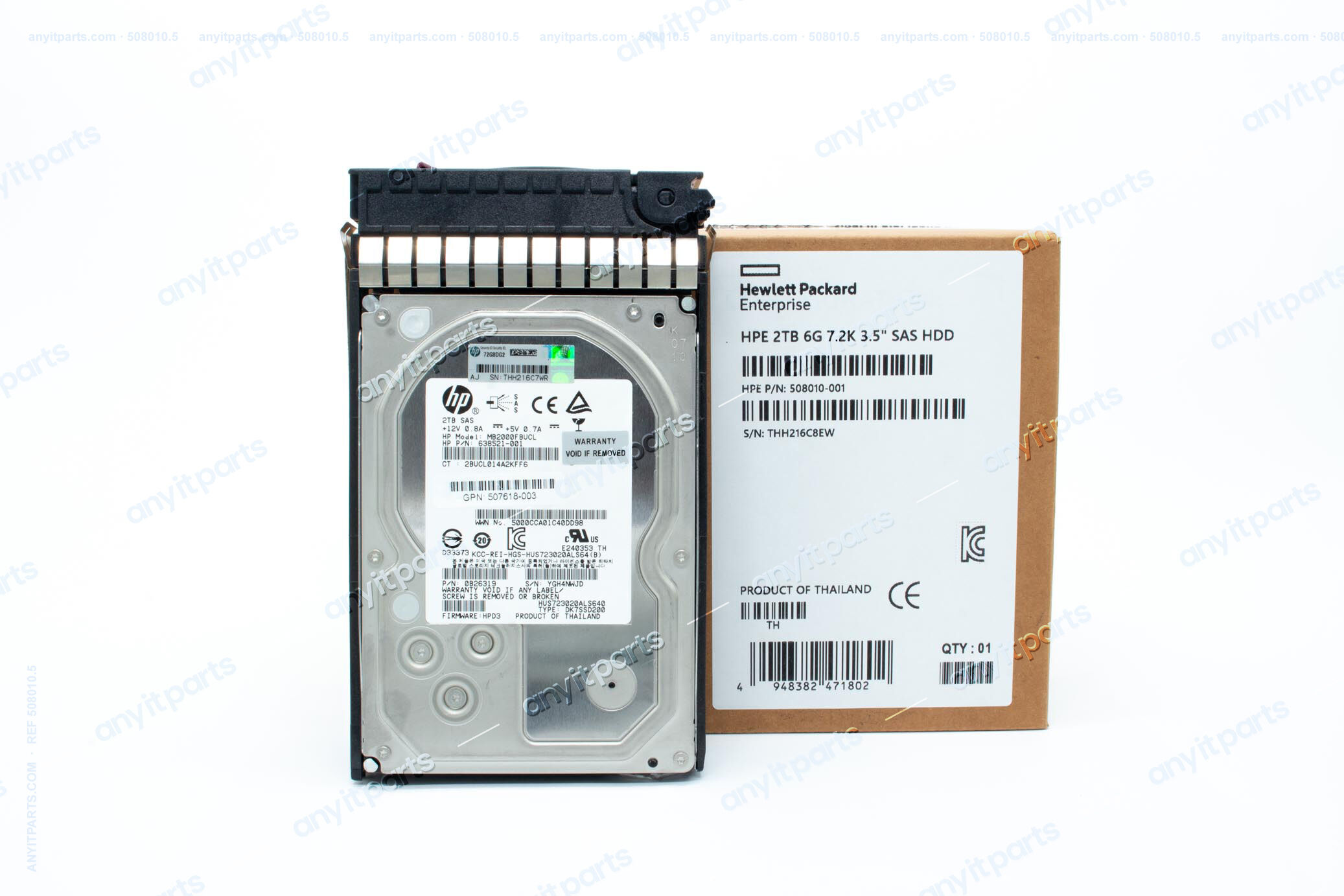 HP HDD 2TB 7.2K 6G SAS 508010-001