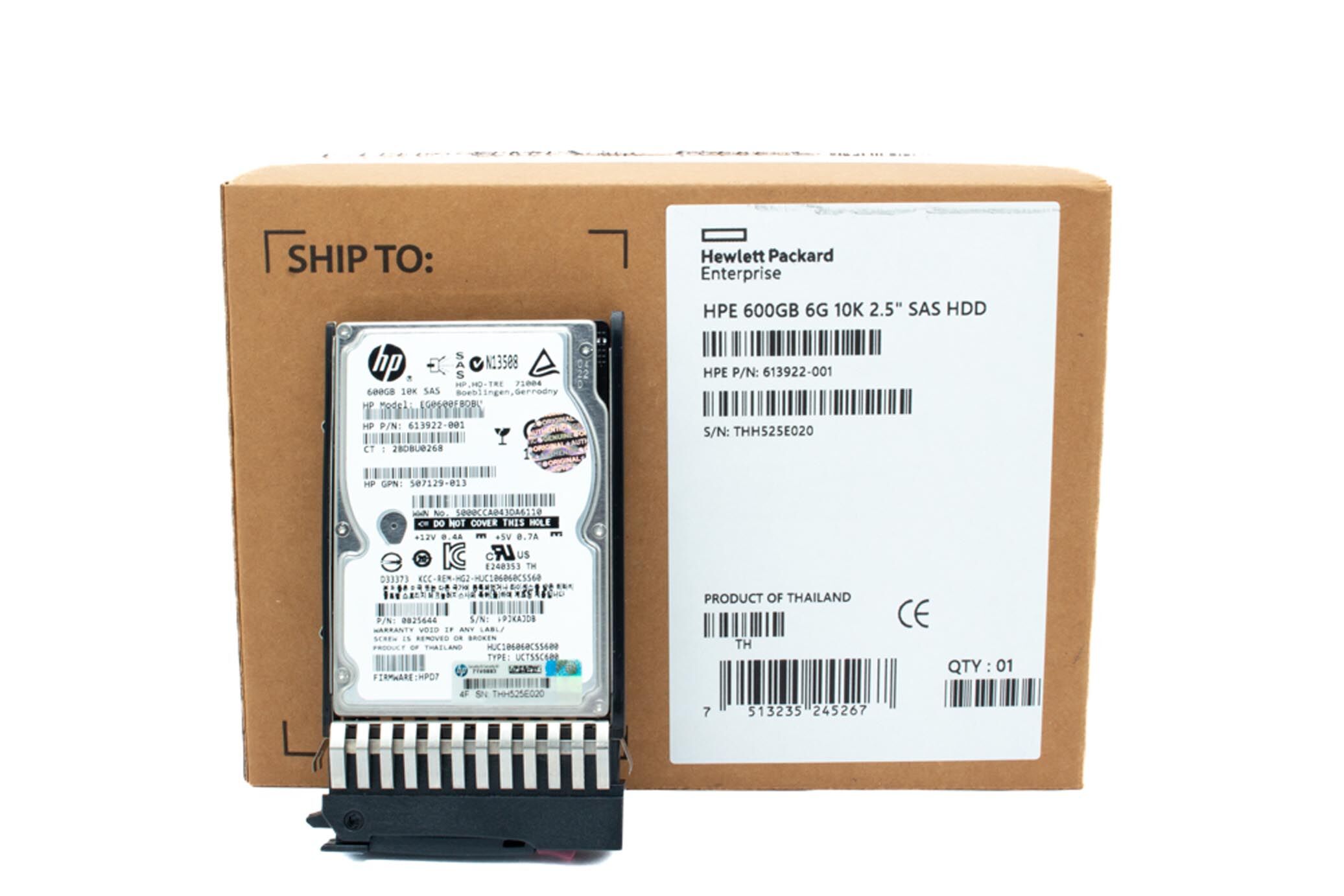 HP HDD 600GB 10K 6G SAS 613922-001