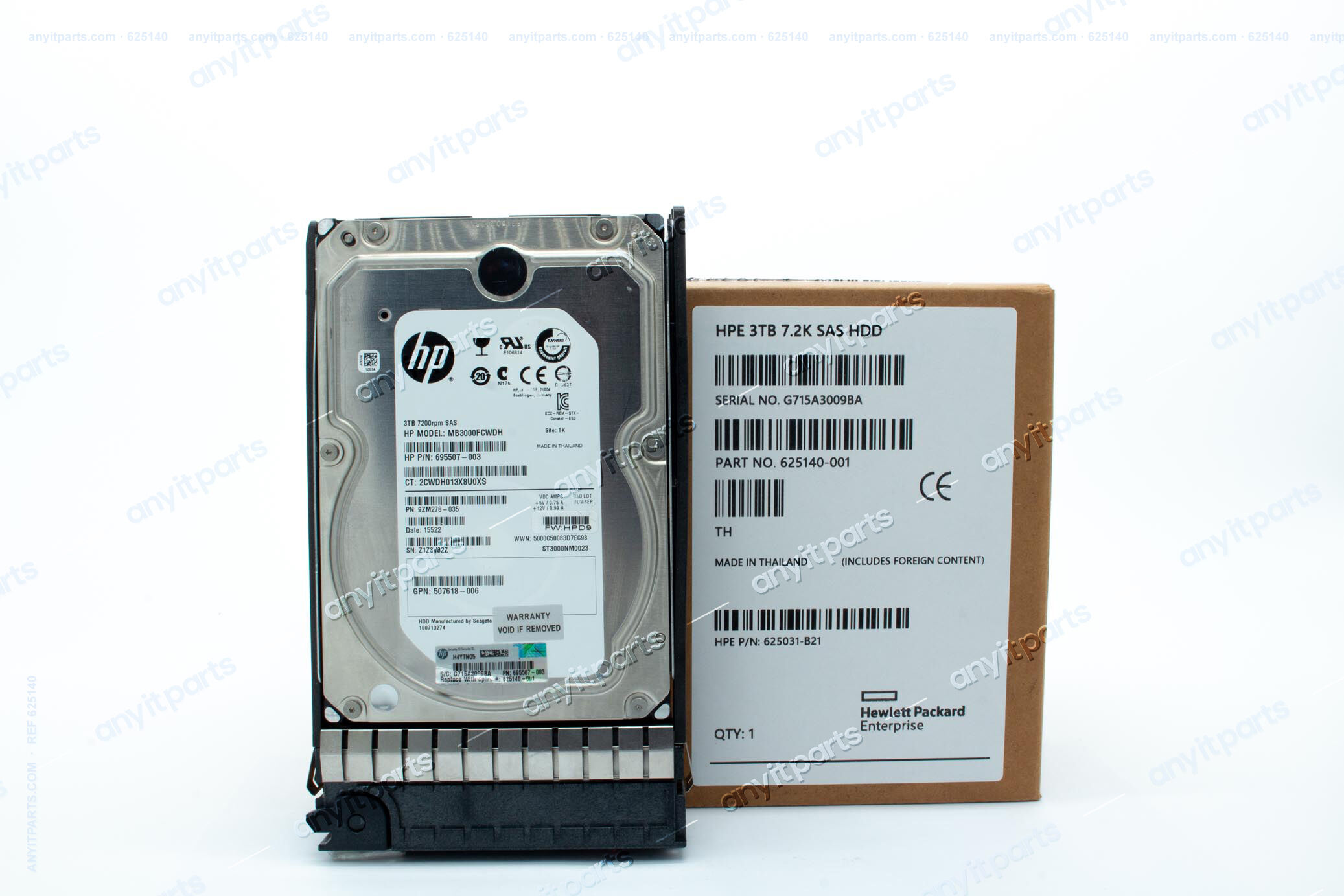 HP HDD 3TB 7.2K 6G SAS 625140-001