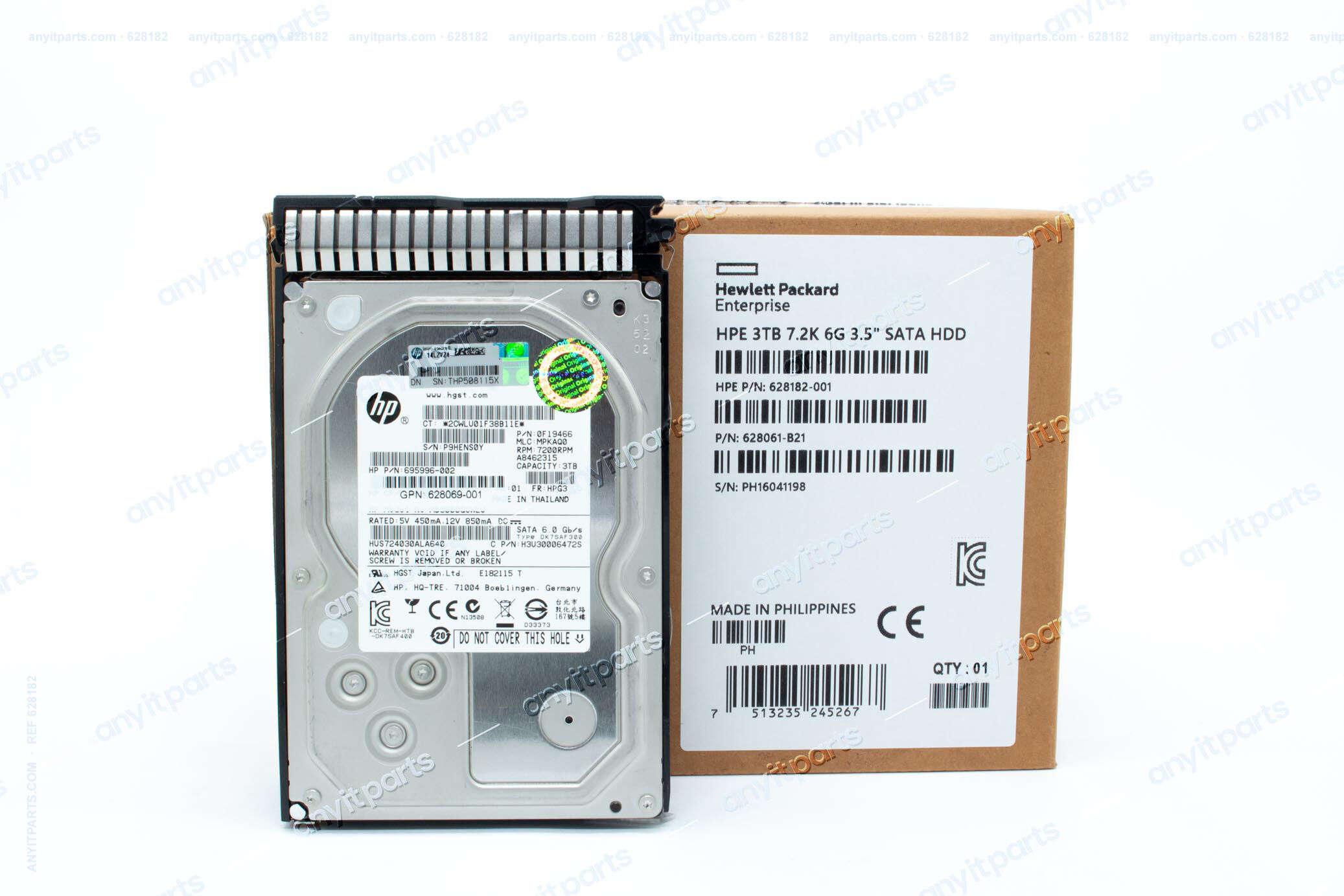HP HDD 3TB 7.2K 6G SAS 628182-001