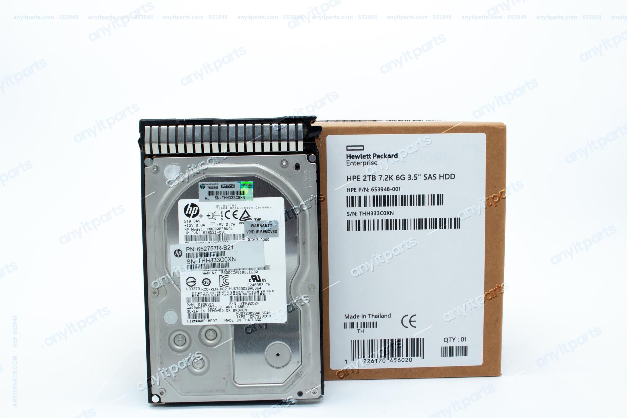 HP HDD 2TB 7.2K 6G SAS 653948-001