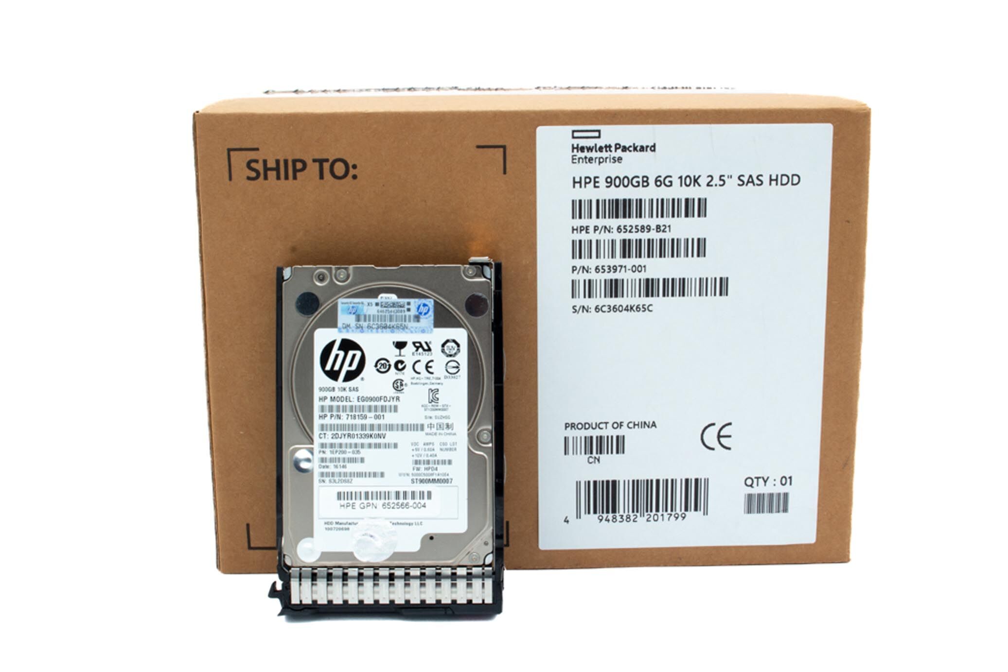 HP HDD 900GB 10K 6G SAS 653971-001
