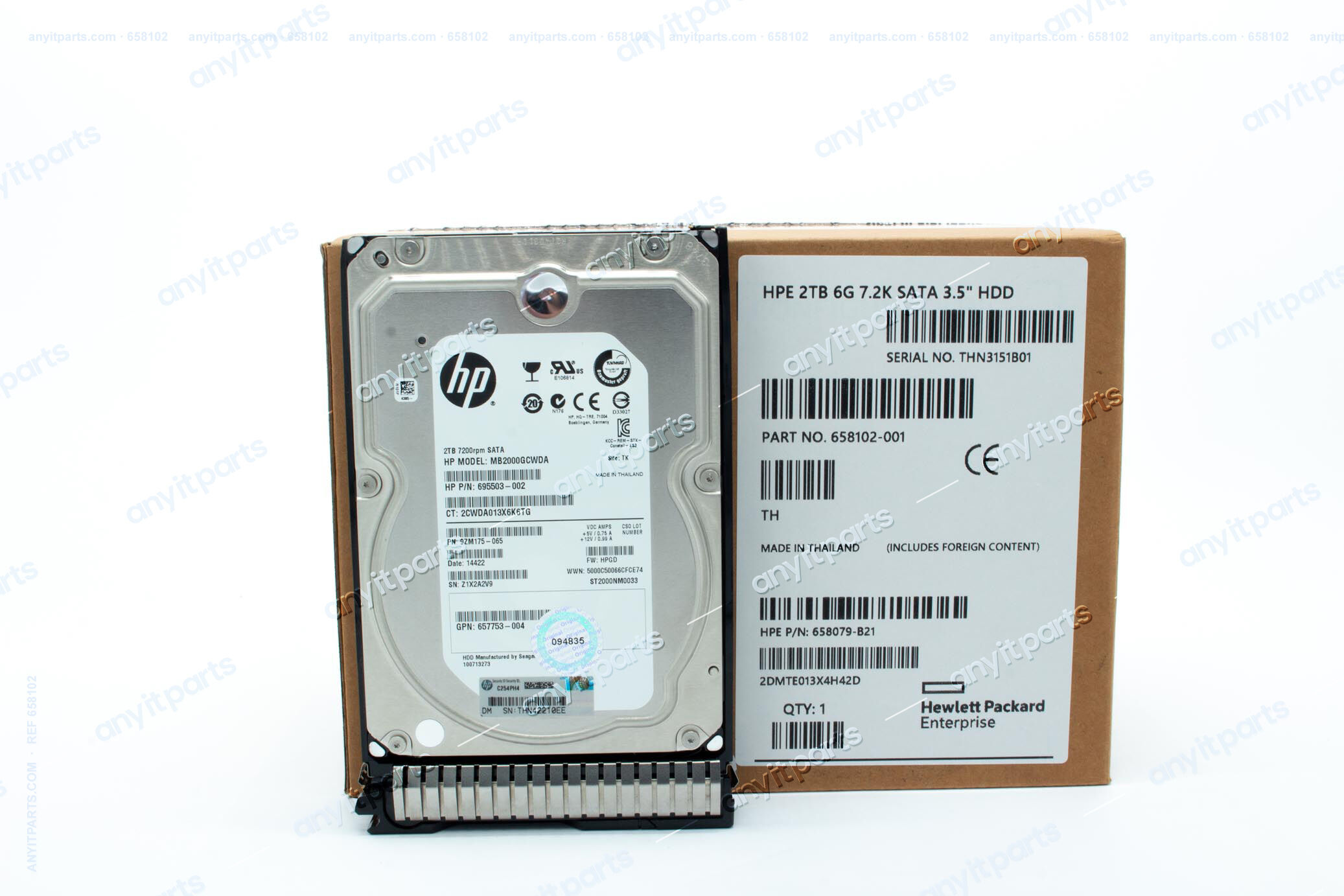 HP HDD 2TB 7.2K 6G SATA 658102-001