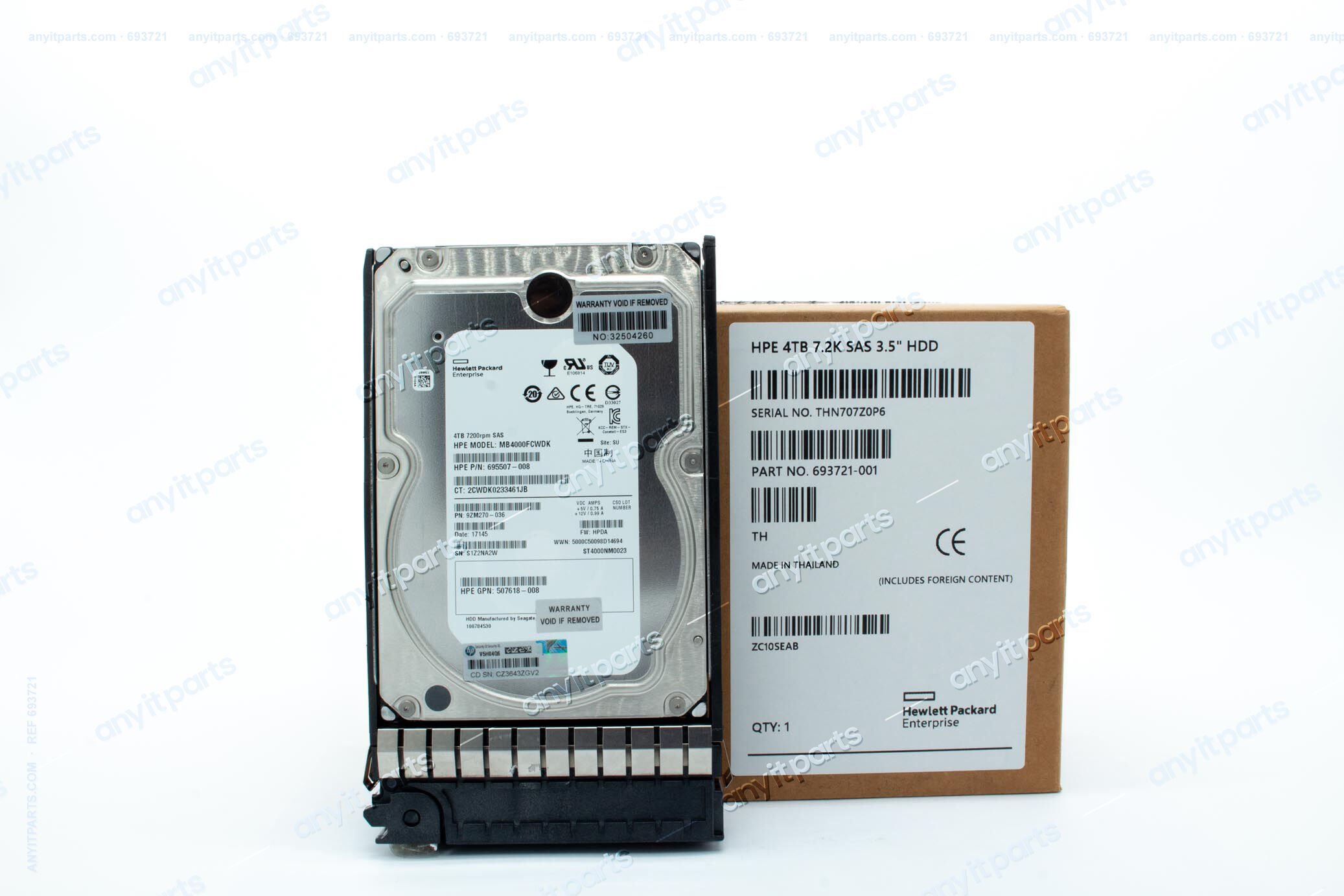 HP HDD 4TB 7.2K 6G SAS 693721-001