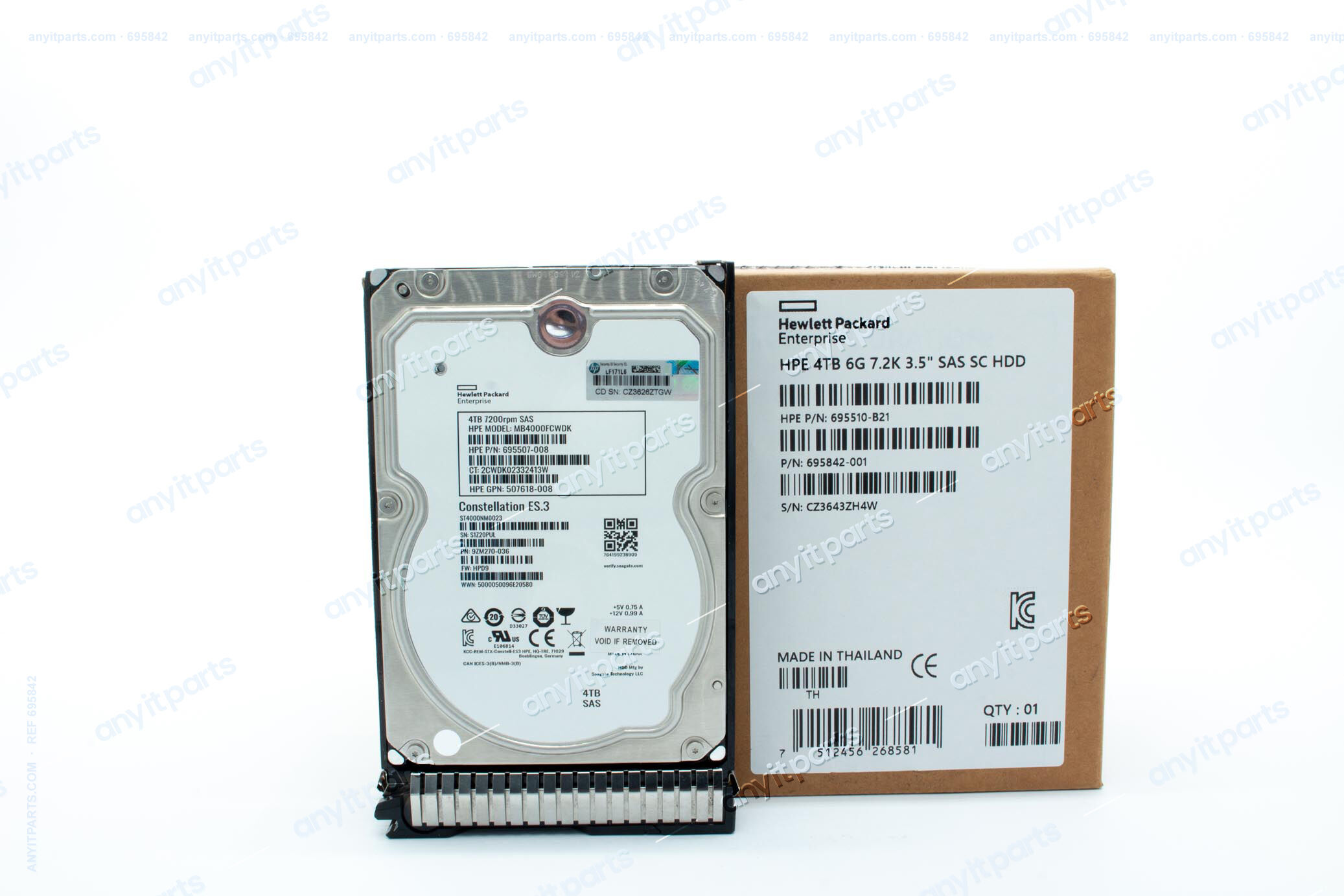 HP HDD 4TB 7.2K 6G SAS 695842-001