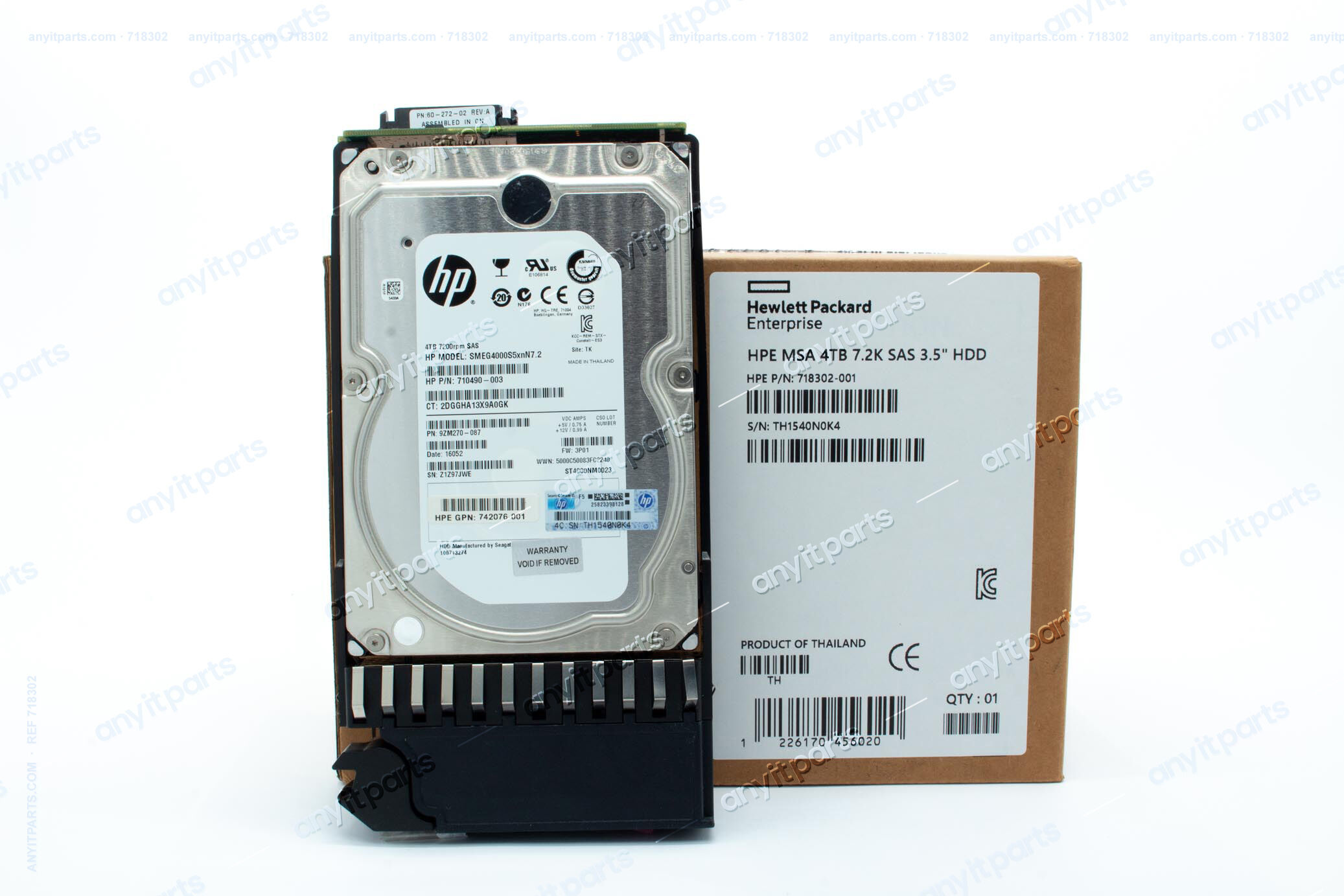 HP HDD 4TB 7.2K 6G SAS 718302-001