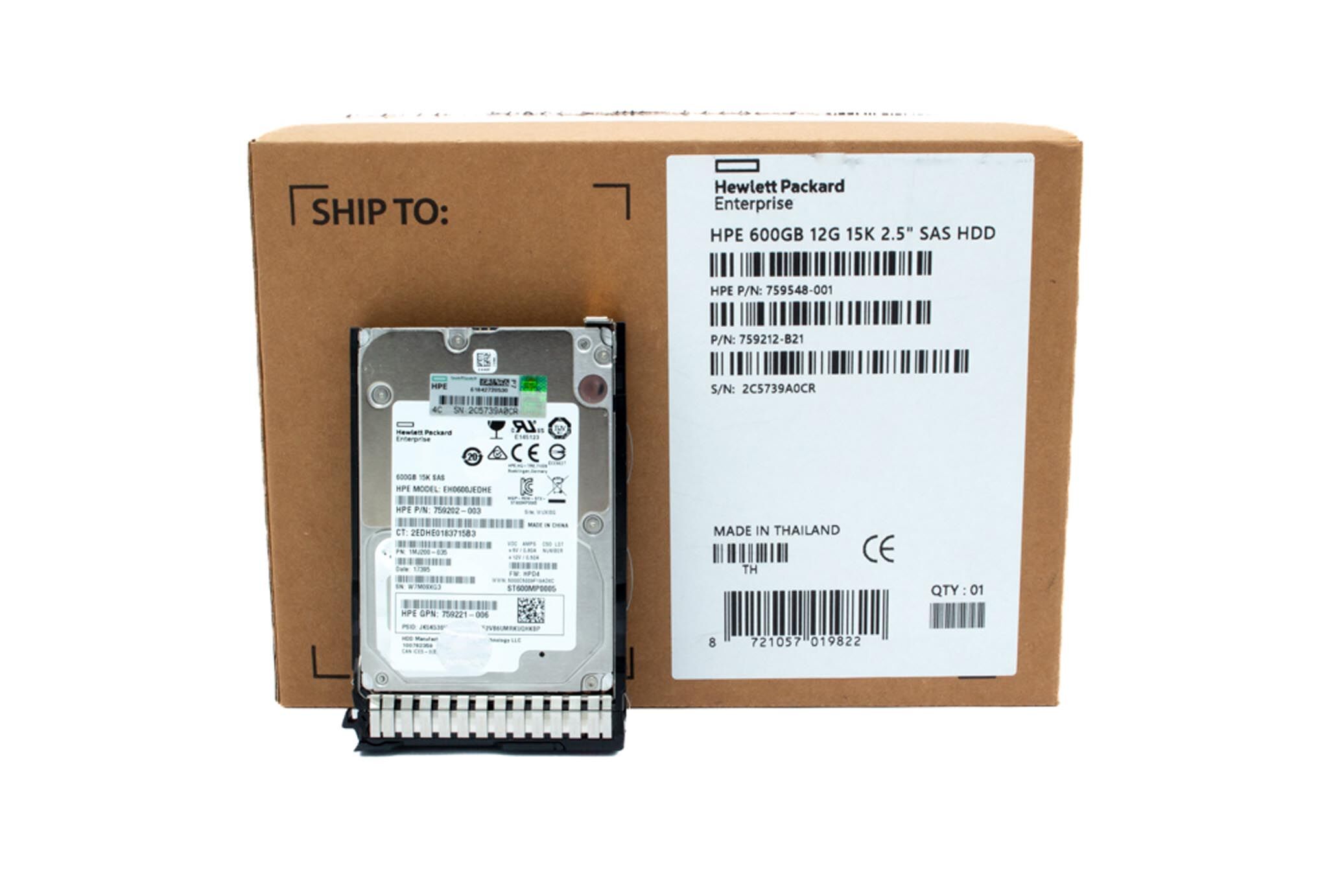 HP HDD 600GB 15K 12G SAS 759548-001