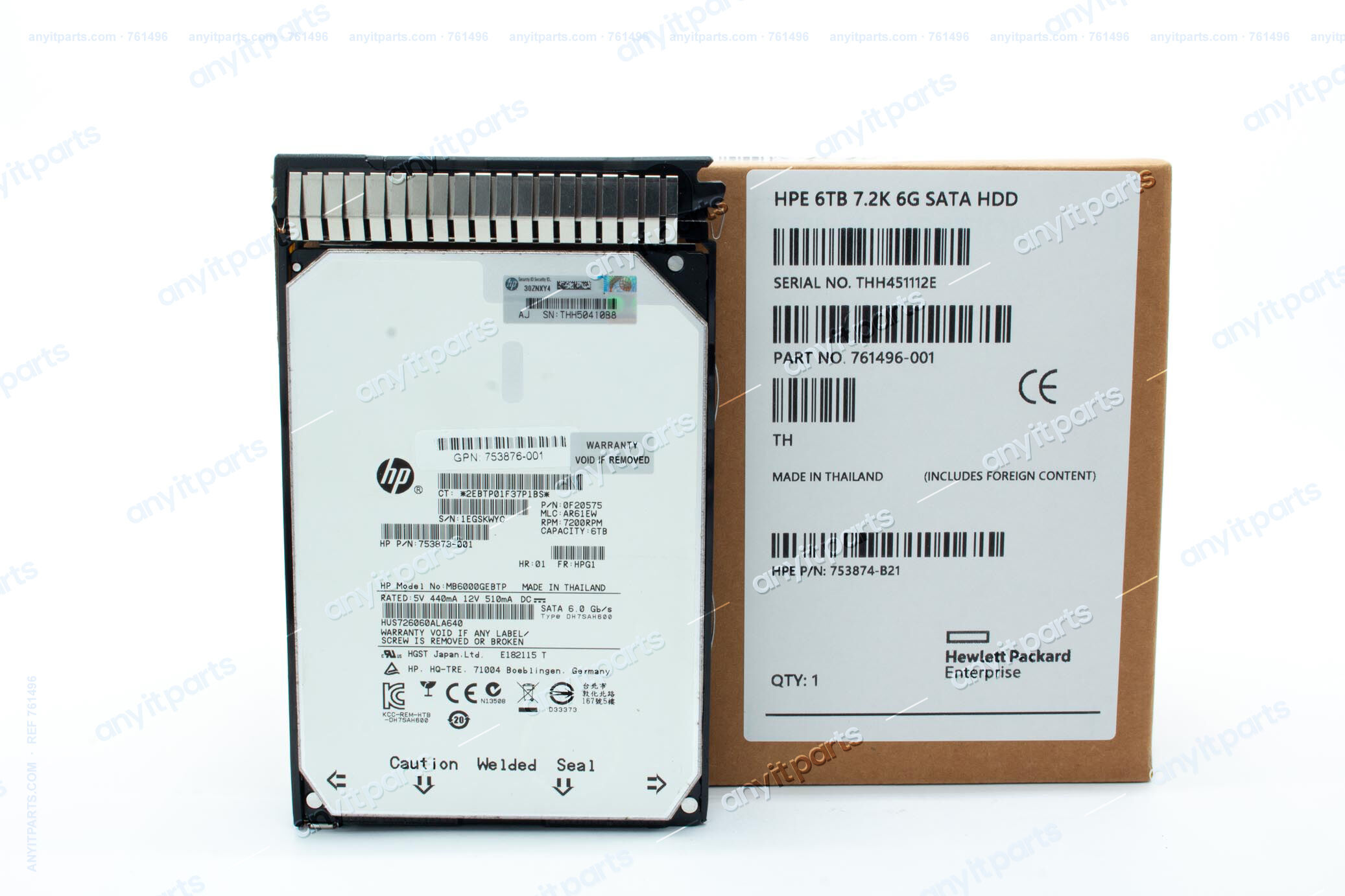 HP HDD 6TB 7.2K 6G SATA 761496-001