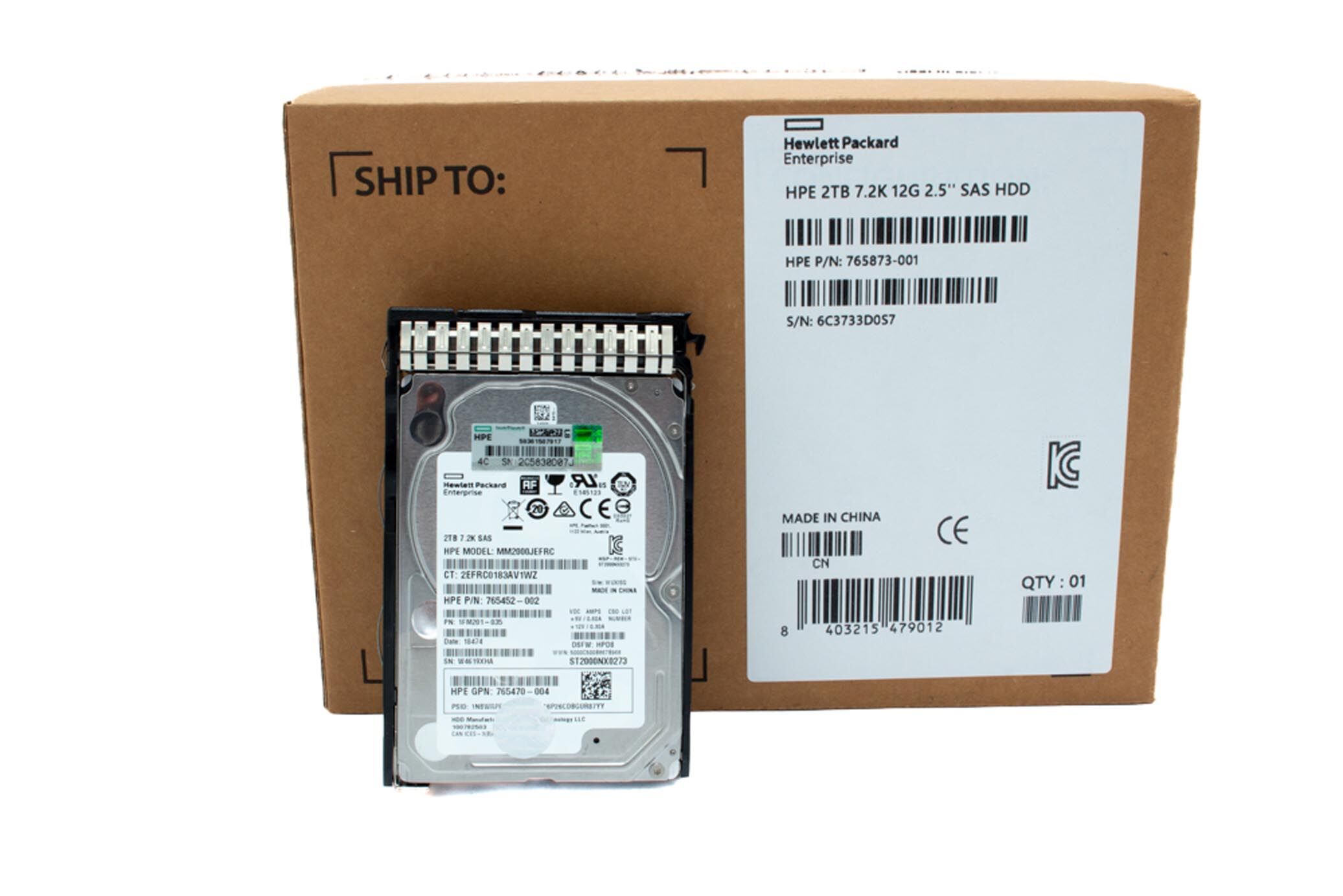 HP HDD 2TB 7.2K 12G SAS 765873-001