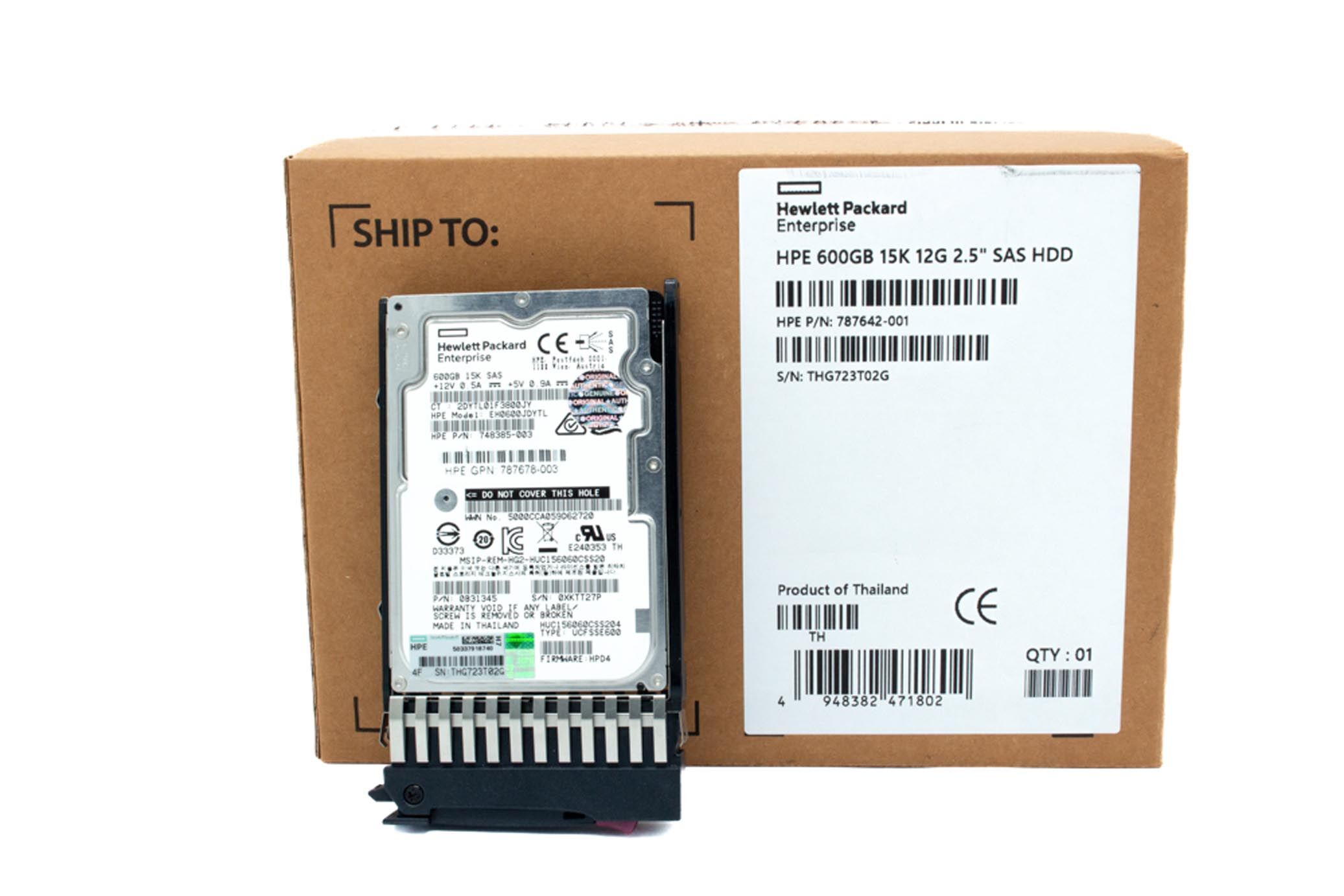 HP HDD 600GB 15K 12G SAS 787642-001