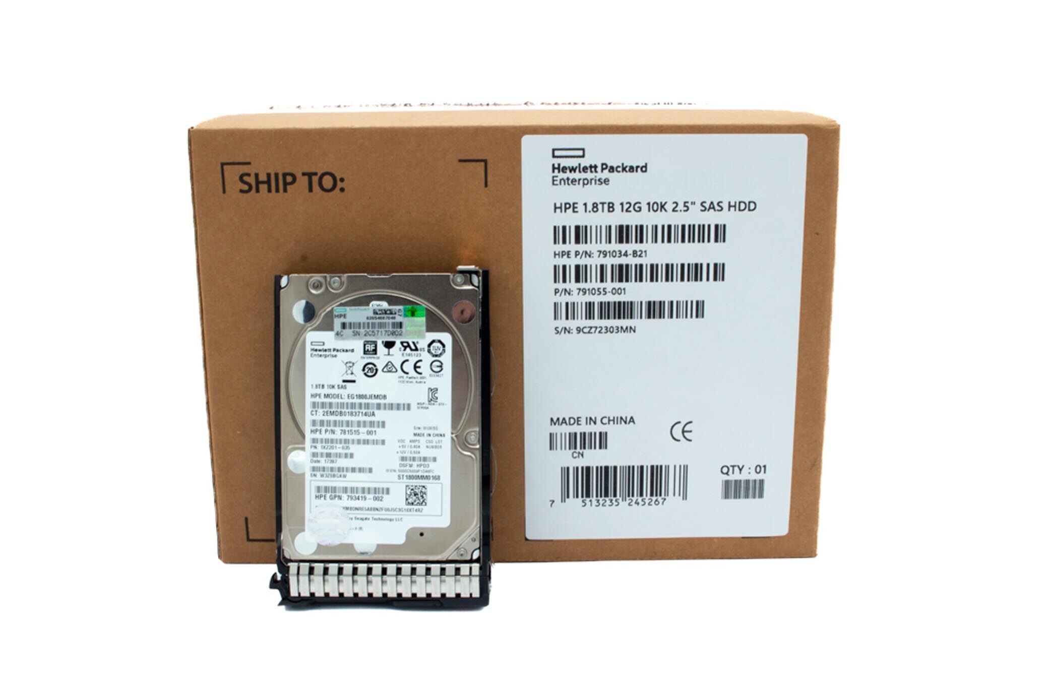 HP HDD 1.8TB 10K 12G SAS 791055-001