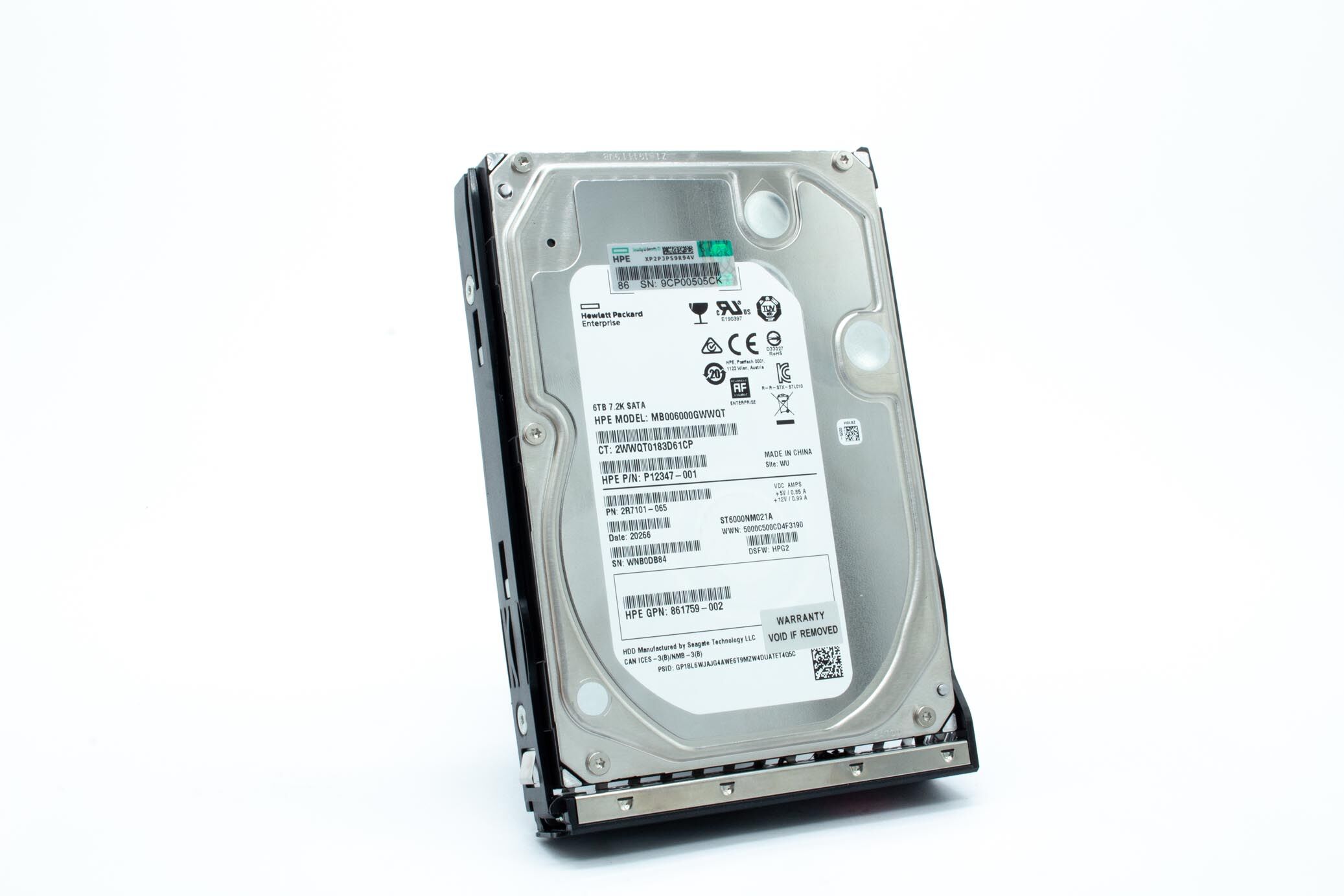 HP HDD 6TB 7.2K 6G SATA 862134-001