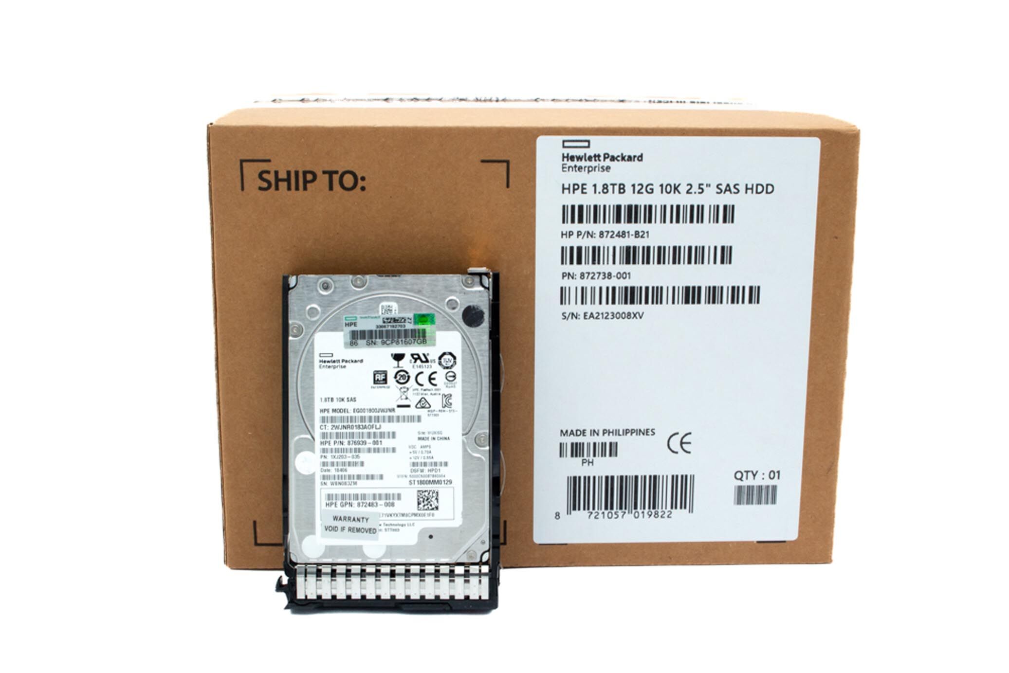 HP HDD 1.8TB 10K 12G SAS 872738-001