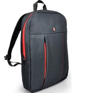 Port Designs 105330 15.6 Inch Portland Urban Slim Padded Laptop Backpack - Black & Red