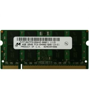 Micron 4GB PC2-6400 DDR2-800MHz non-ECC Unbuffered CL6 200-Pin SoDimm Dual Rank Memory Module