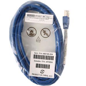 HP 10' 3M Cat6 STP Copper RJ45 Patch Blue Ethernet Network Cable AF595