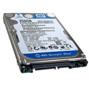 Western Digital Scorpio Blue 250GB Hard Drive 2.5" WD2500BEVT