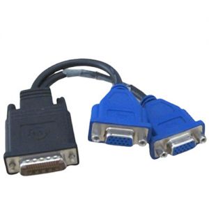 HP Dell Molex DMS-59 to Dual VGA Monitor Splitter Cable 338285-008 0G9438 G9438