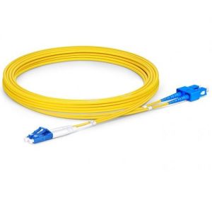 LC UPC to SC UPC Duplex OS2 Single Mode PVC 2.0mm Fiber Optic Patch Cable
