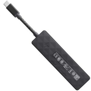 HP Elite USB-C Hub4, Black Aluminum, HDMI & 2 USB Ports, 4WX89AA
