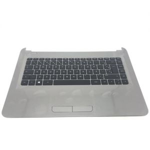 HP 14-AF Silver Palmrest w/ Keyboard & Touchpad 813915-001