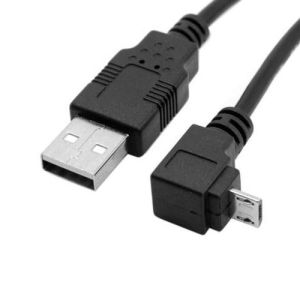 Down Angled 90 Degree Micro USB to USB Data Cable U2-205-0.3M